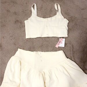 Elegant Cream Two-Piece Set